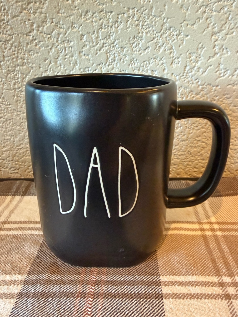 Rae Dunn Espresso Black Briwn DAD Coffee Tea Cocoa Mug
